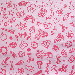 Childrens Face Mask - Pink 'Icons'